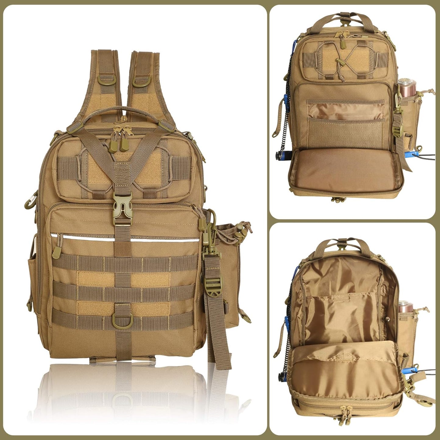 Fishing Backpack Outdoor Tackle Bag Large Fishing Tackle Bag Water-Resistant Fishing Backpack