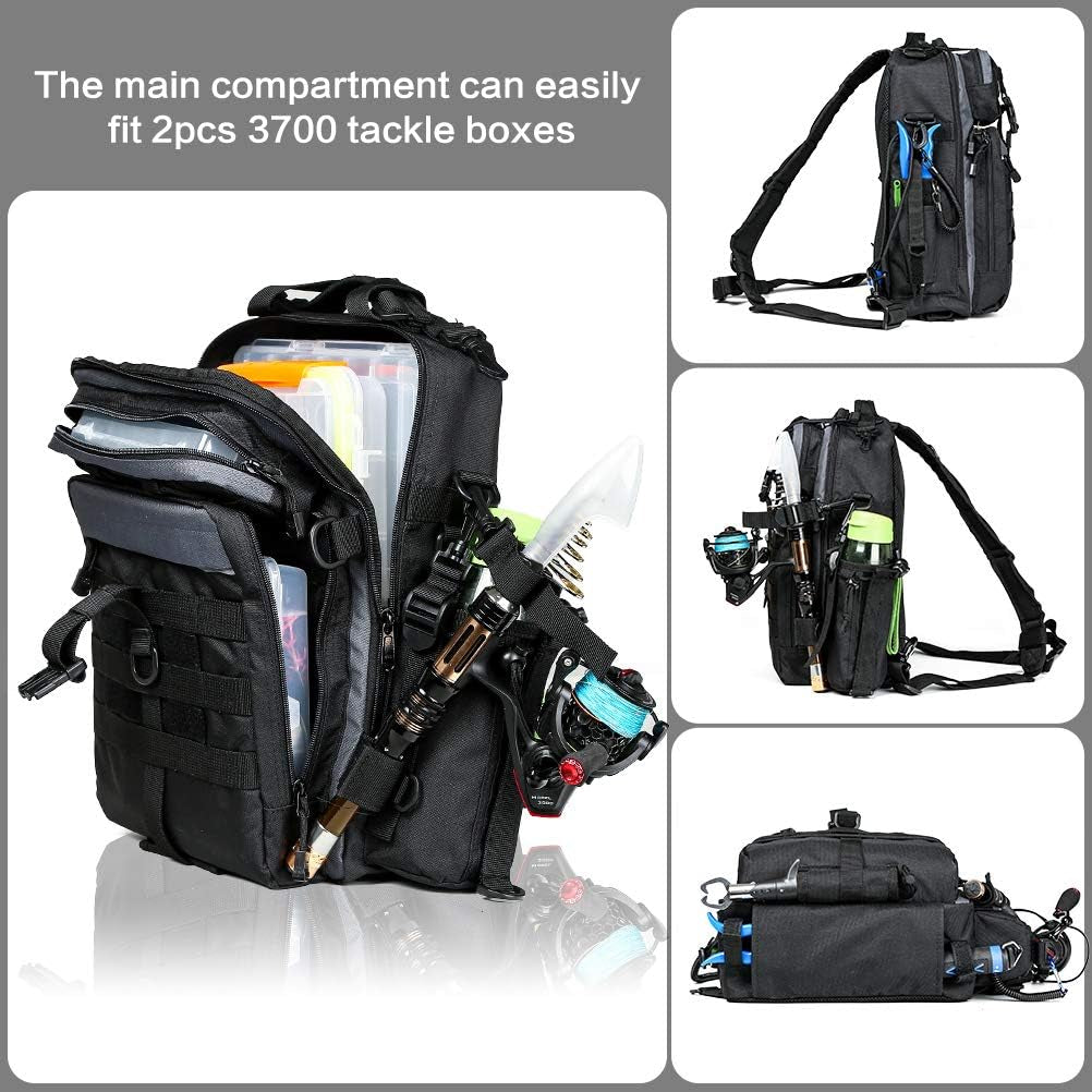 Fishing Backpack Outdoor Tackle Bag Large Fishing Tackle Bag Water-Resistant Fishing Backpack