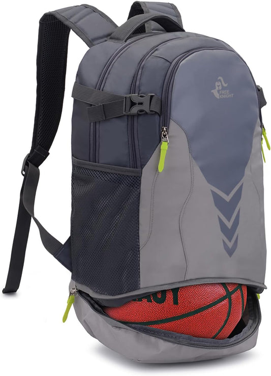 35L Basketball Backpack Large Sports Bag with Separate Ball Compartment, for Basketball Soccer Volleyball Swim Gym Travel