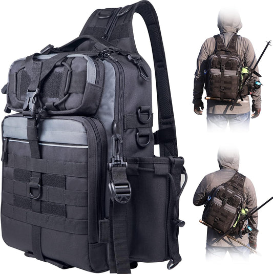 Fishing Backpack Outdoor Tackle Bag Large Fishing Tackle Bag Water-Resistant Fishing Backpack