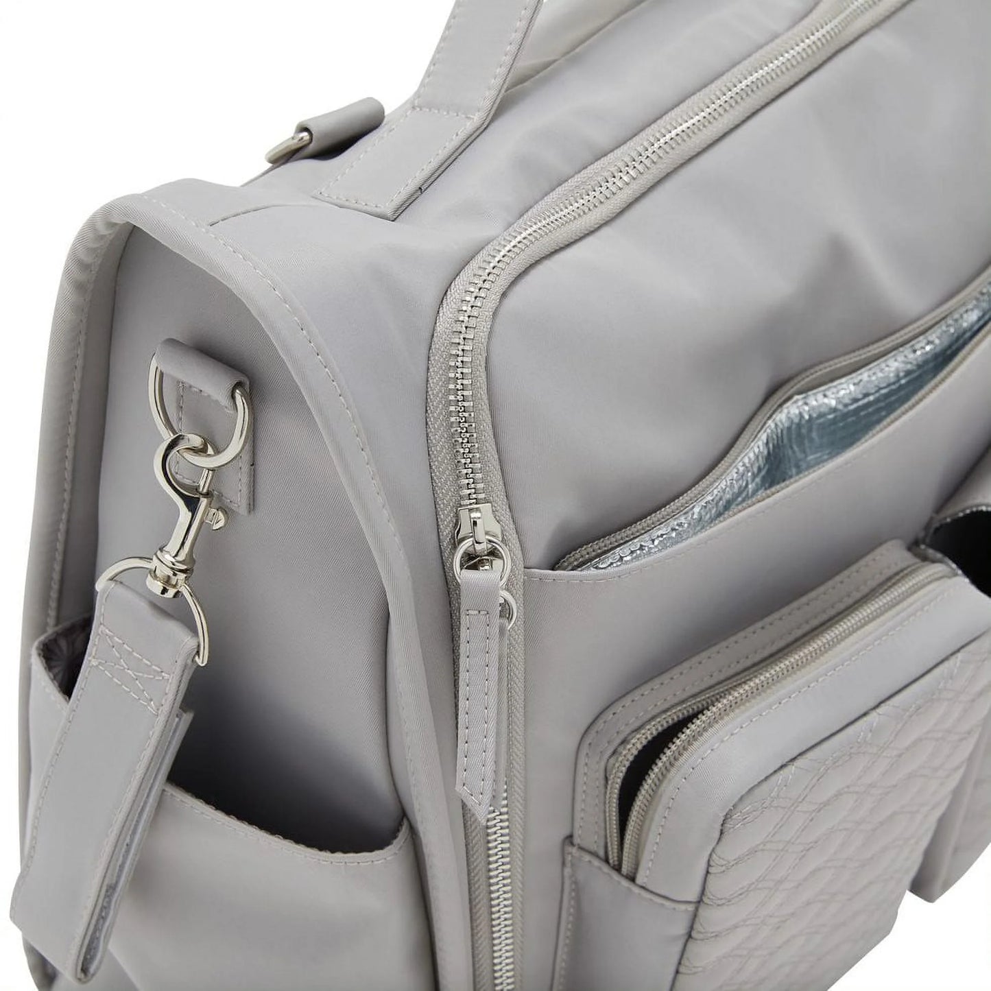 Nylon Convertible Diaper Bag Backpack, Gray